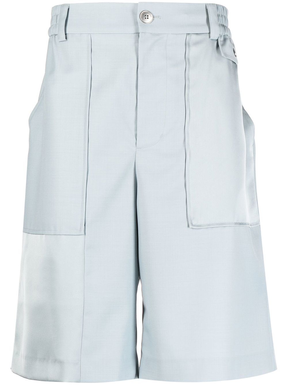 Above knee bermuda shorts - Blue