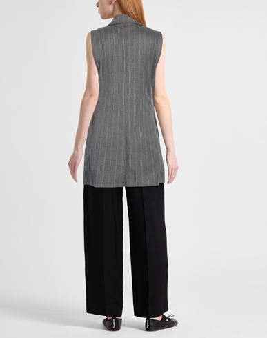 Manila Grace Woman Tailored Vest Grey Size 6 Polyester, Viscose, Elastane