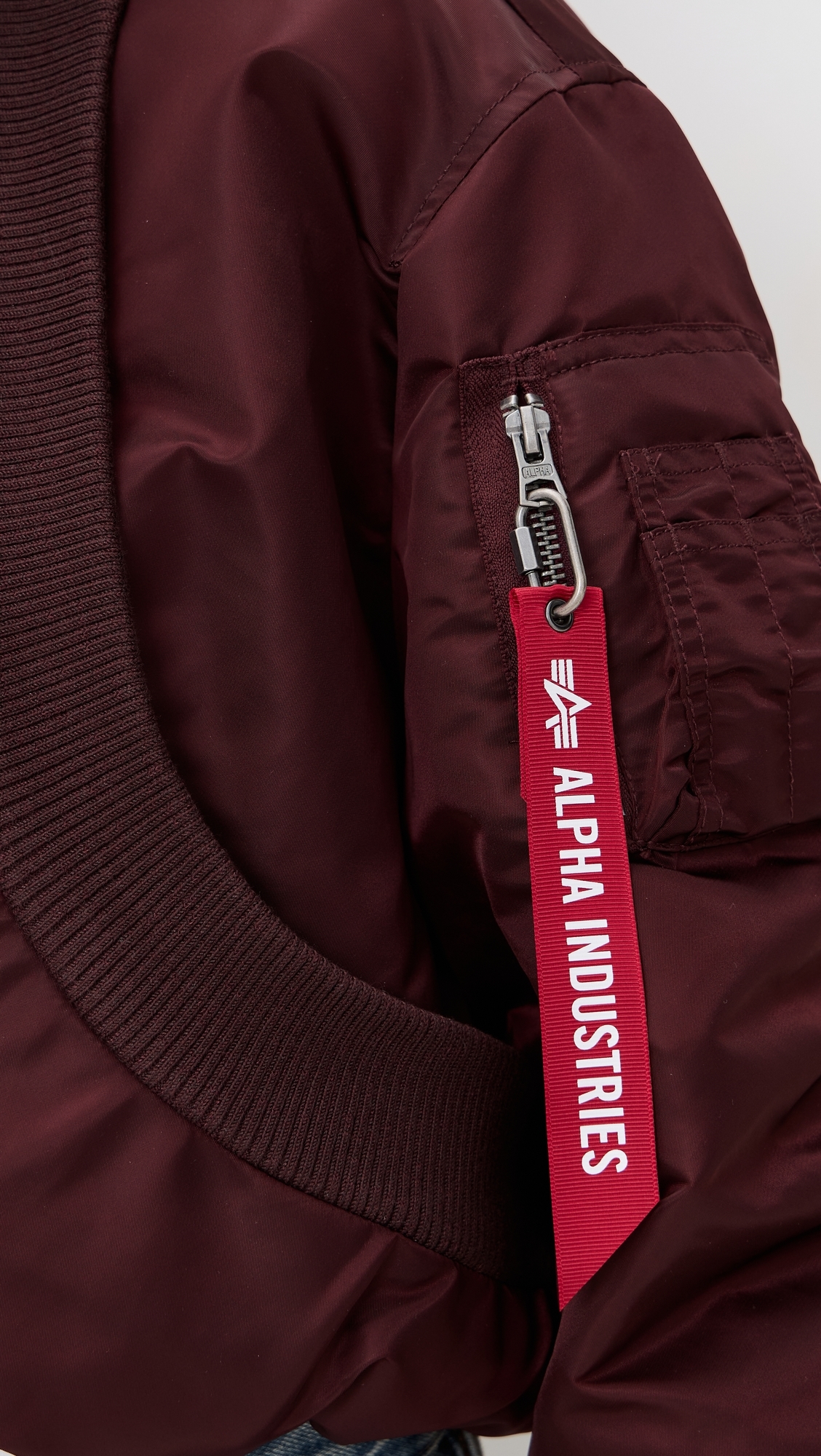 Ma-1 Knit Rib Flight Jacket CEDAR RED
