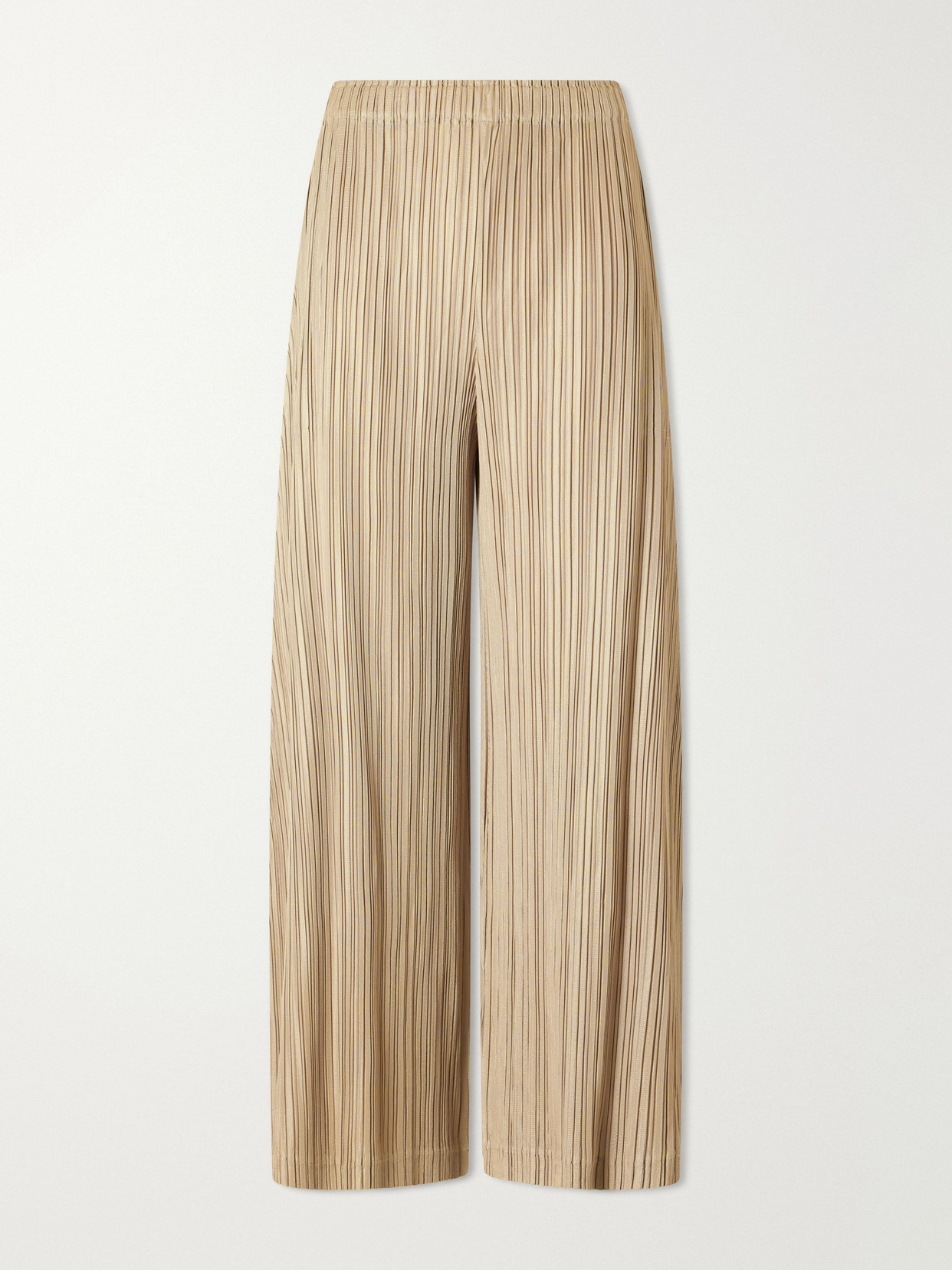 Plissé Wide-leg Pants - Neutrals