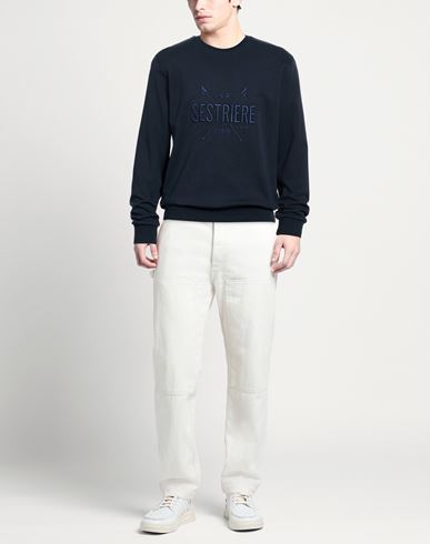 Fefè Napoli Man Sweatshirt Navy Size XL Cotton, Elastane