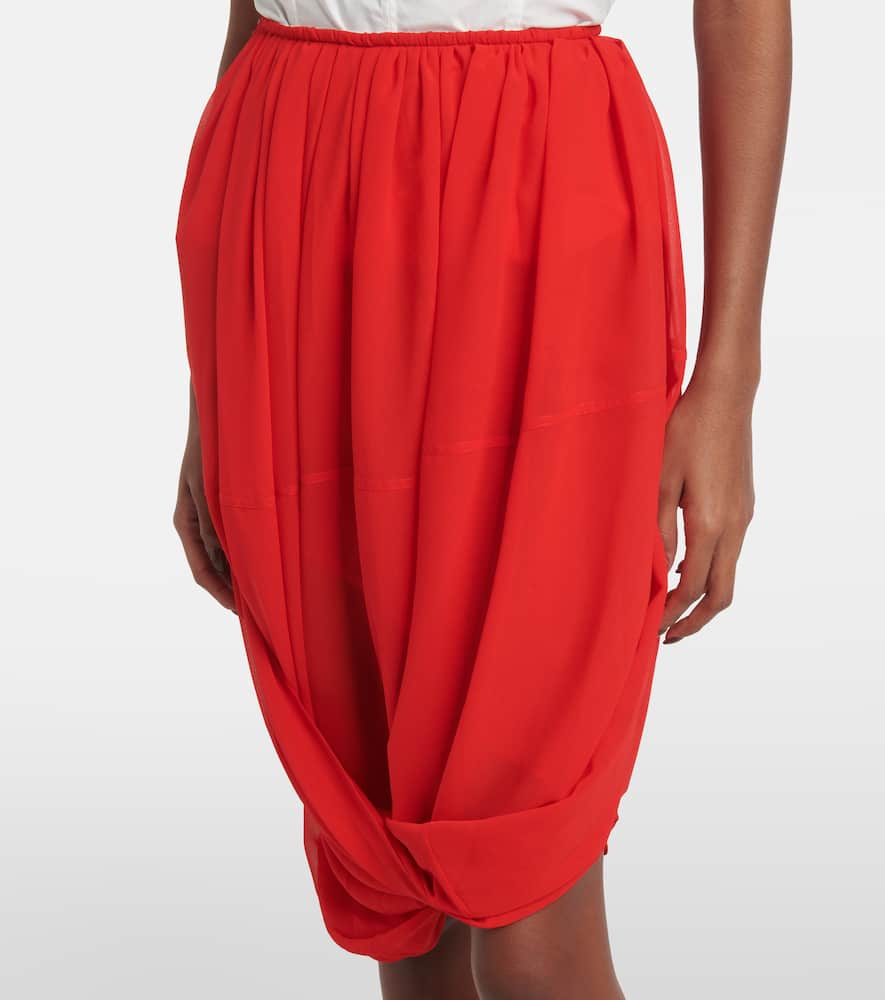 Chiffon midi skirt