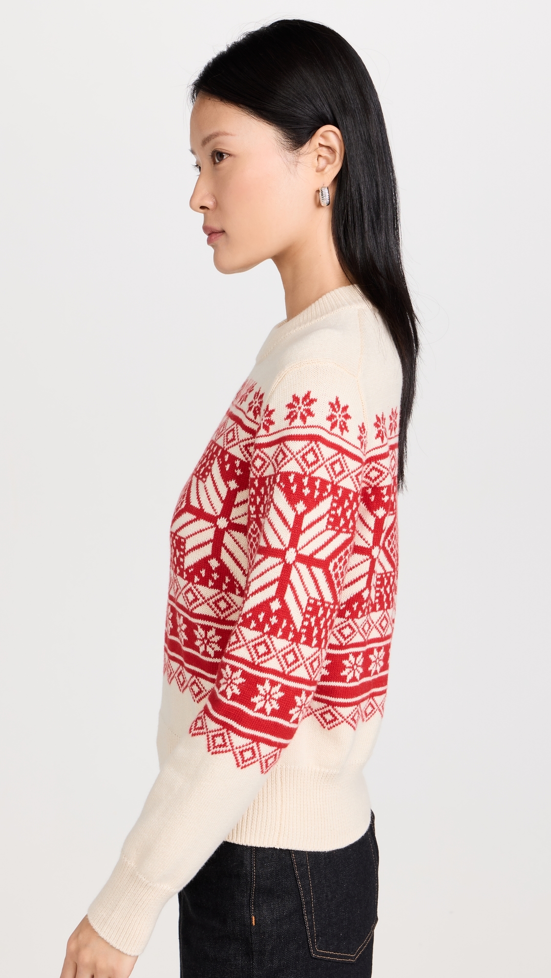 Sun Valley Crew Sweater Antique Snowflake