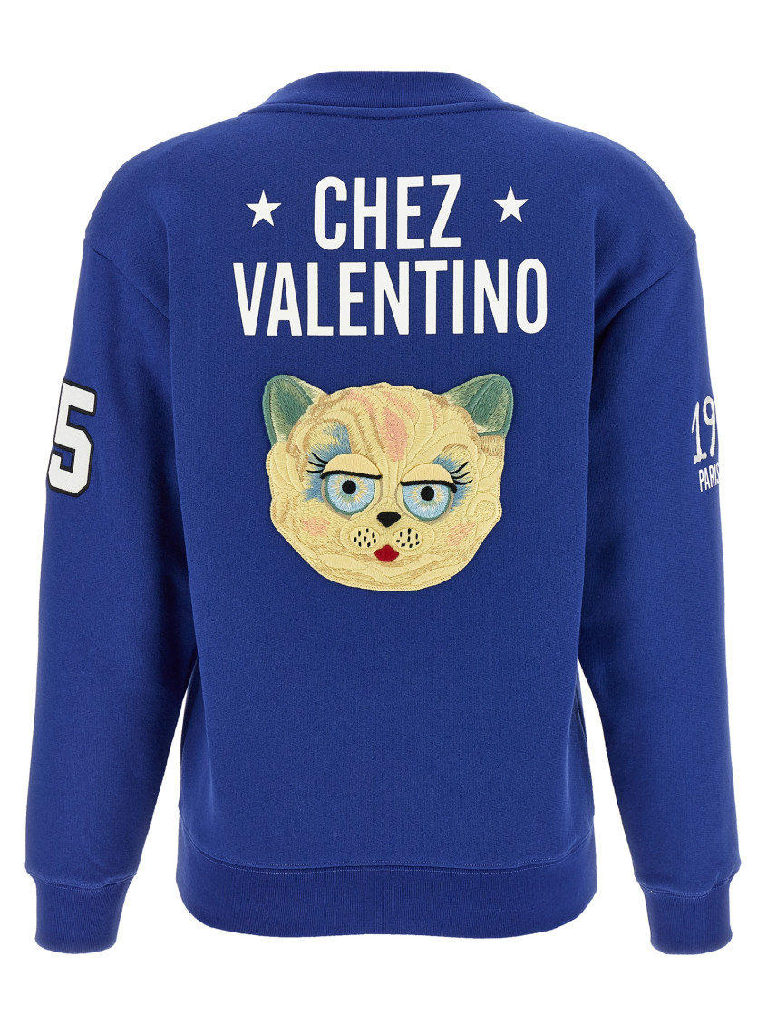 Valentino Garavani - Chat De La Maison Sweatshirt Blue