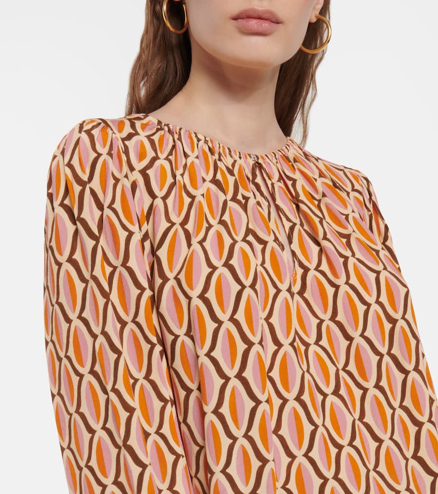Laura printed crêpe blouse