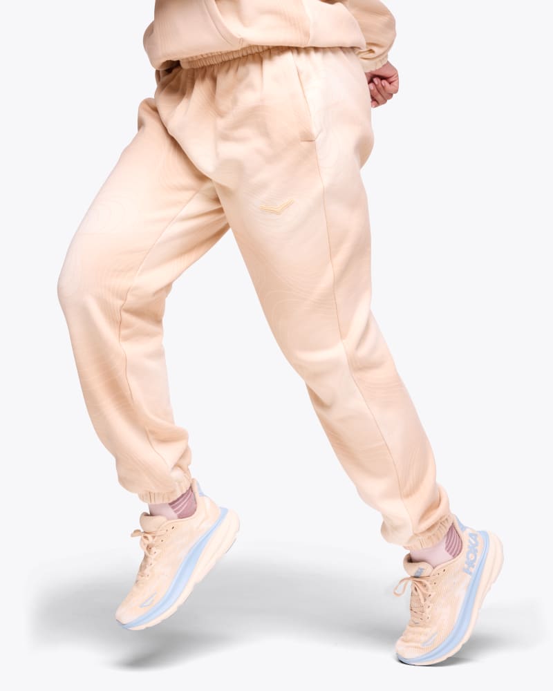 HOKA Essential Jogger Pants in Beige Cloud Topo