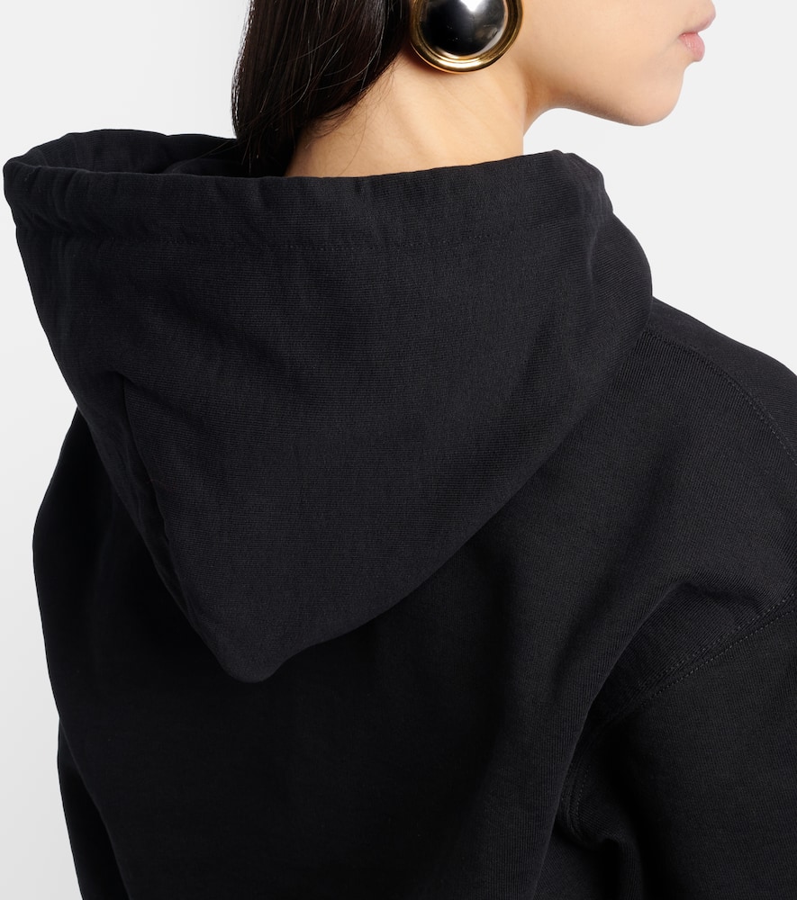 Logo cotton jersey hoodie
