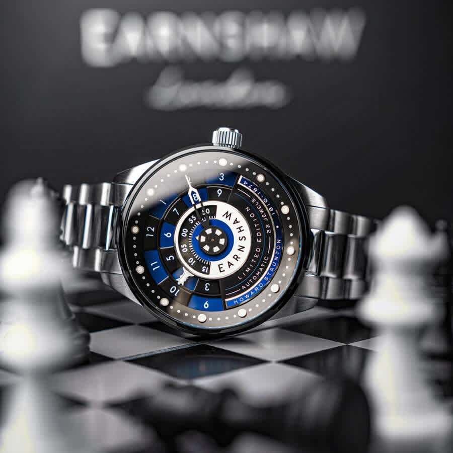 Staunton Chess Set Automatic Blue Dial Mens Watch ES-8282-55