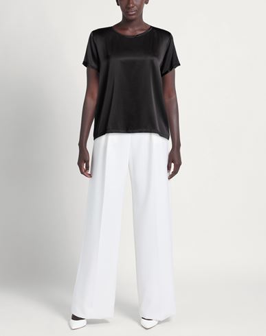 Woman Top Black Size S Silk, Elastane