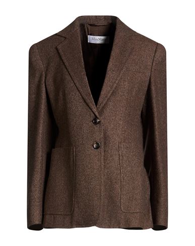 Woman Blazer Chocolate brown Size 6 Virgin Wool