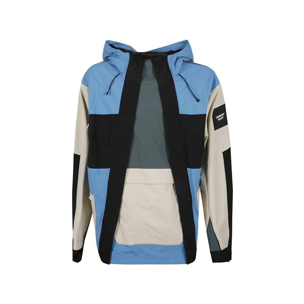 Colorblock Polyamide Jacket — Blue