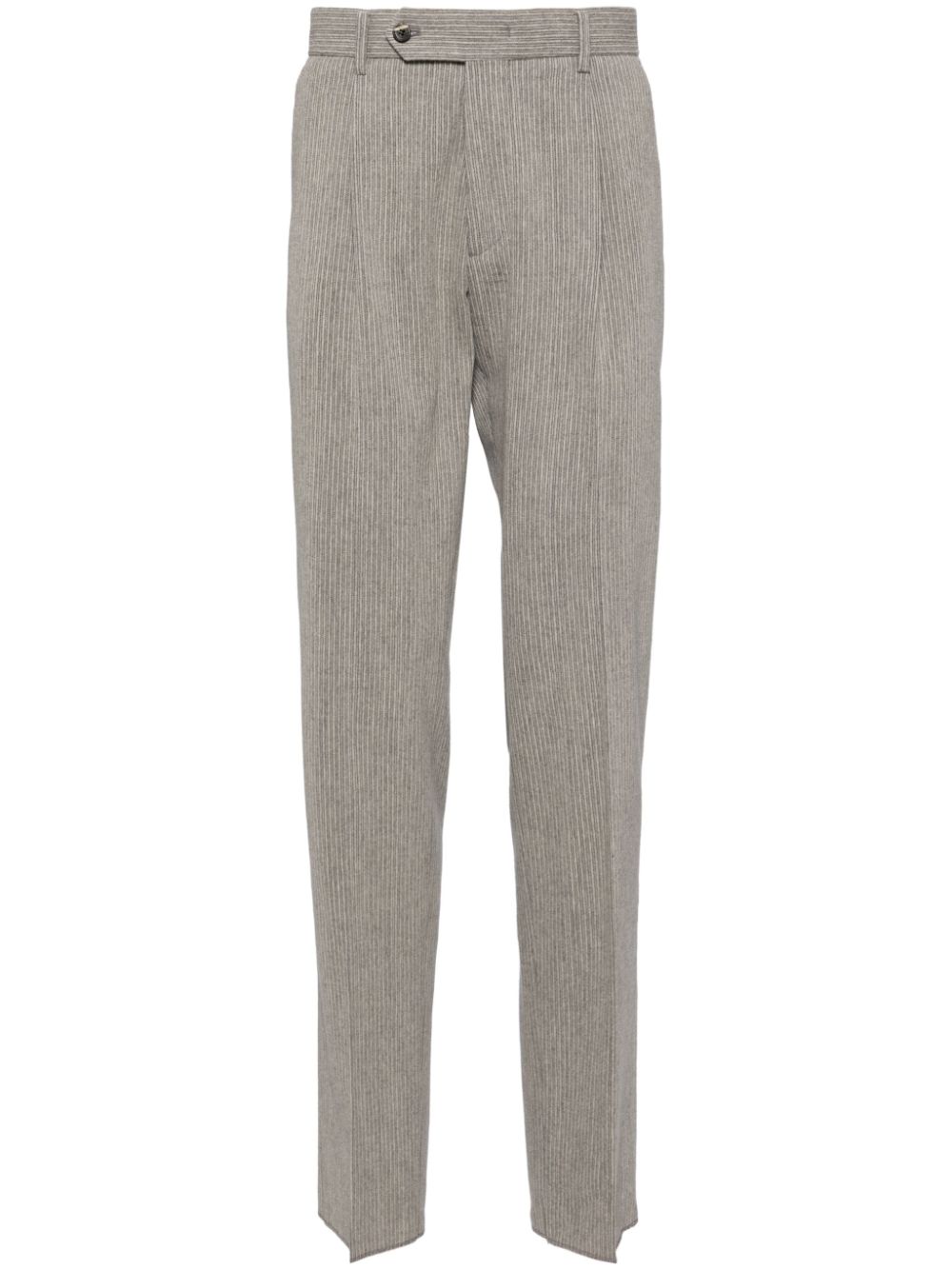 Wool-blend tapered trousers - Grey