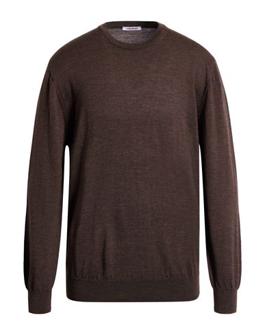 Man Sweater Chocolate brown Size 46 Merino Wool