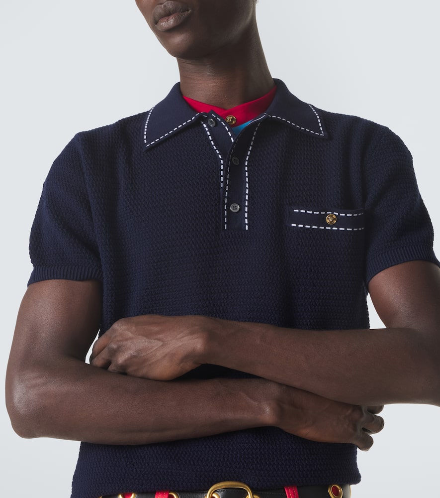 Cotton polo sweater
