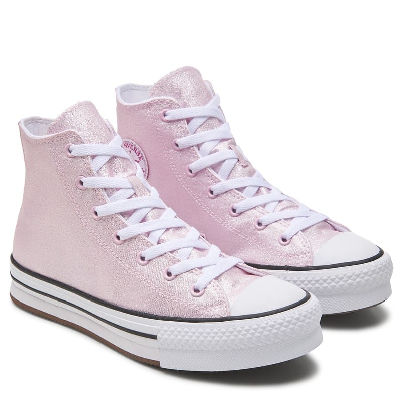 Kids' Chuck Taylor All Star Lift High Top Sneaker Big Kid Shoes (Pink Glitter)