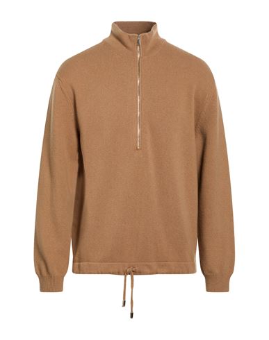 Man Sweater Camel Size XL Wool, Cashmere