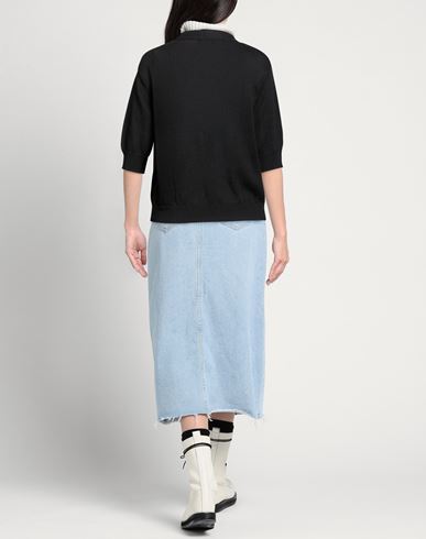 Woman Cardigan Black Size 6 Linen, Organic cotton