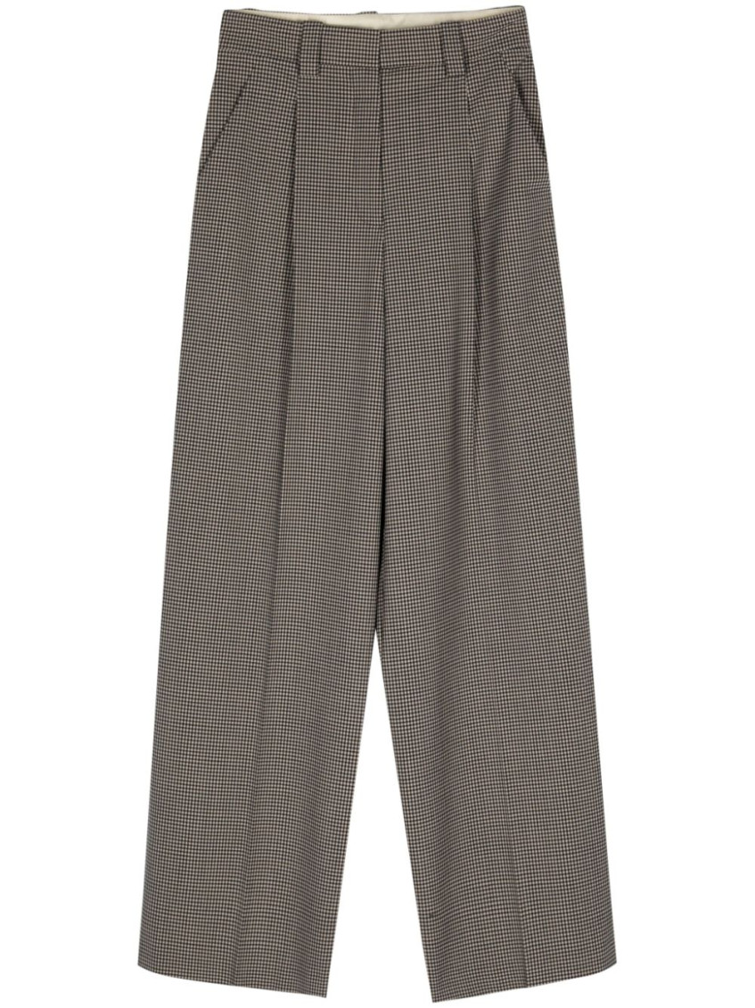 Wool Blend Wide-leg Trousers