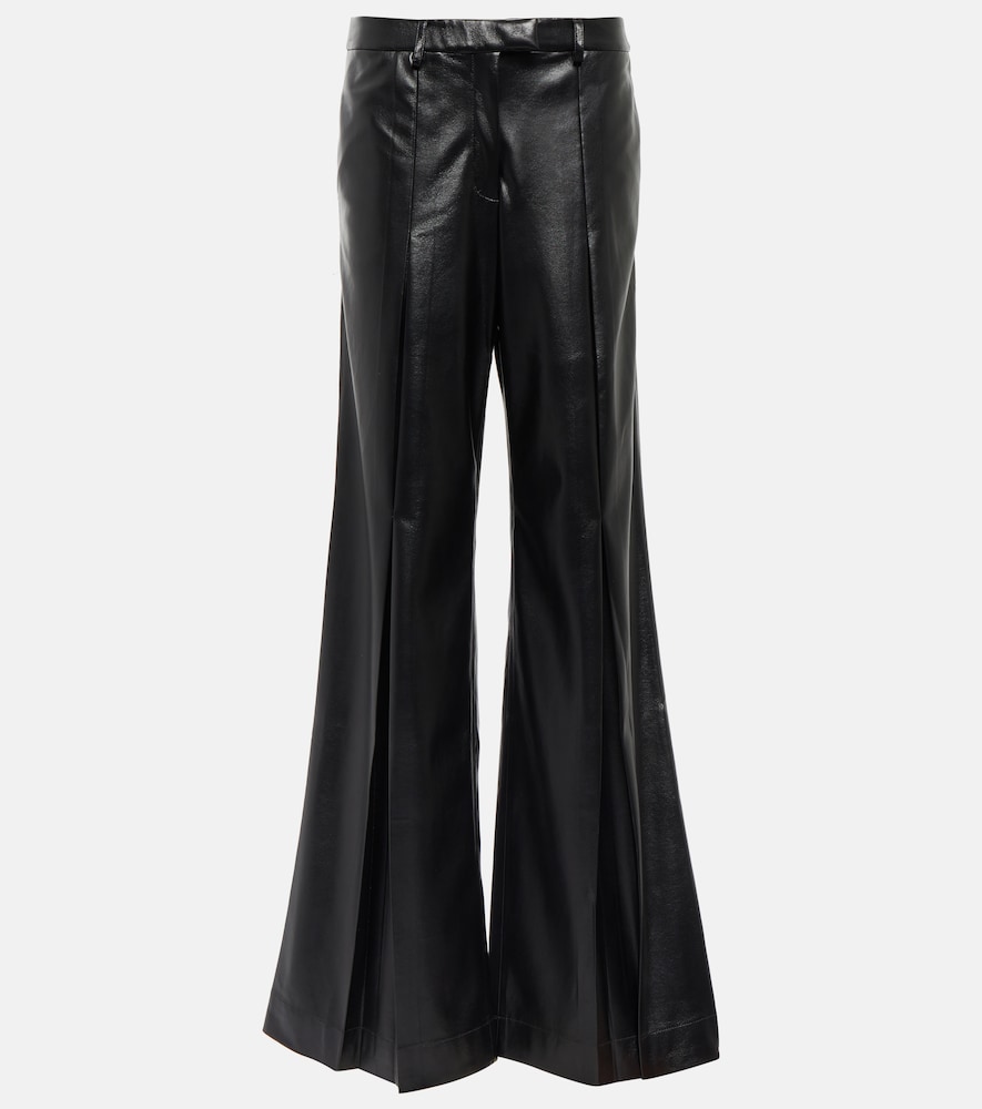 Vortico low-rise wide-leg faux leather pants