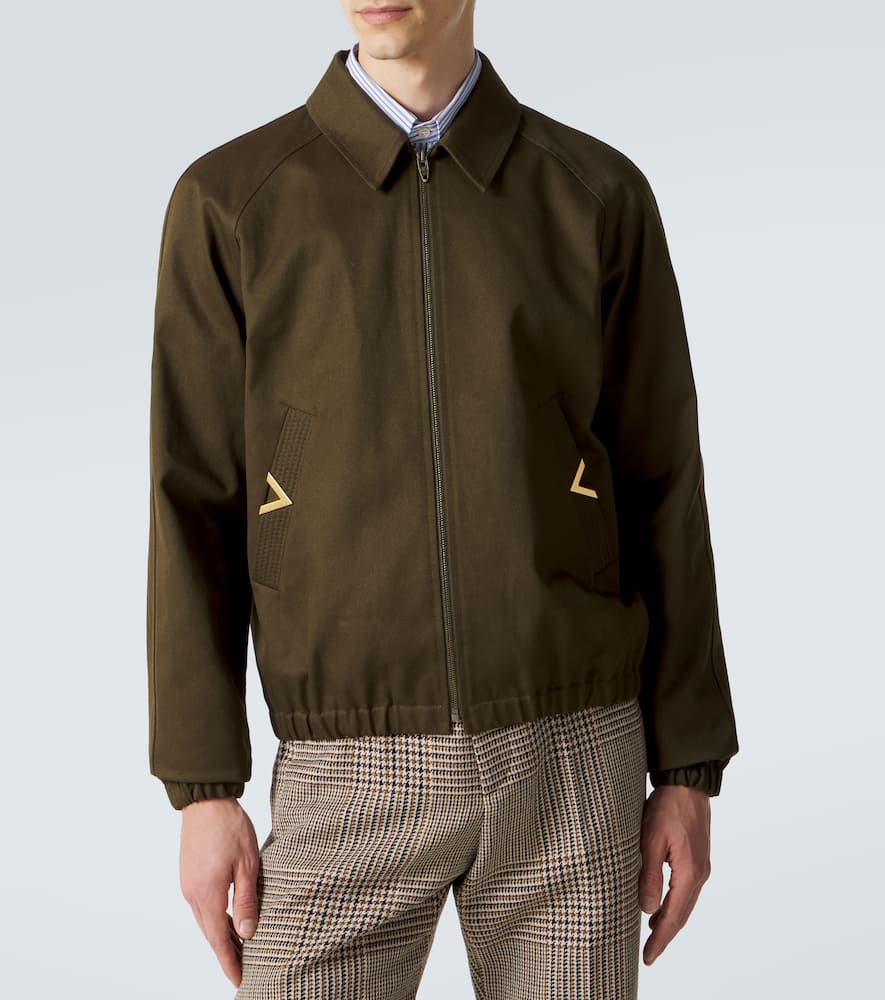 VGold cotton gabardine blouson jacket