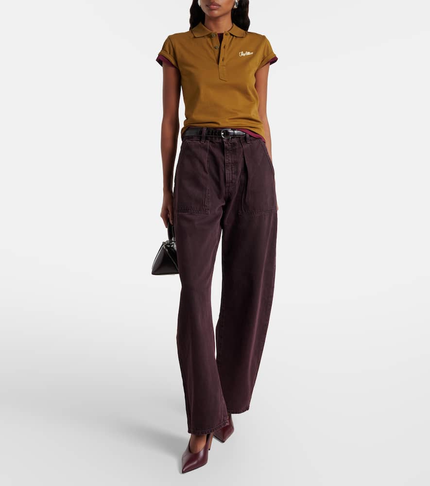 Sefton high-rise barrel-leg jeans