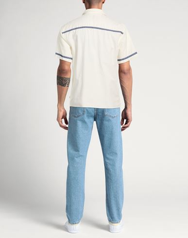 Man Shirt Ivory Size M Cotton, Linen