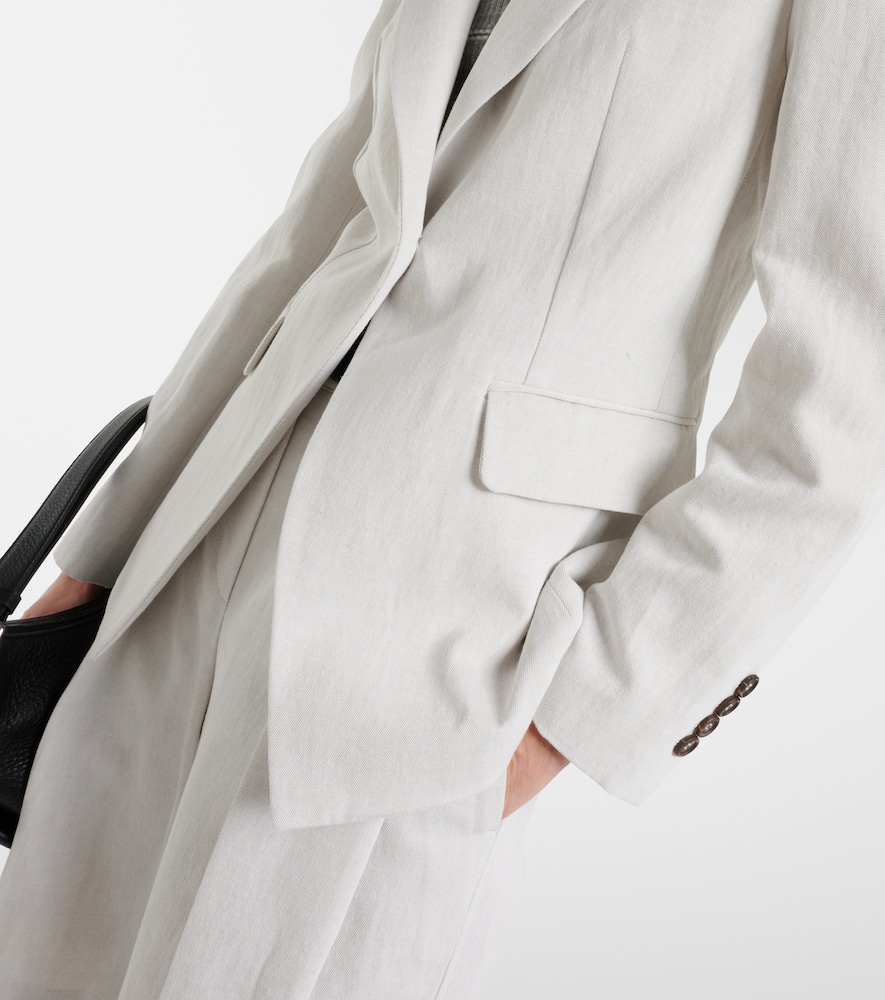 Cotton and linen blazer