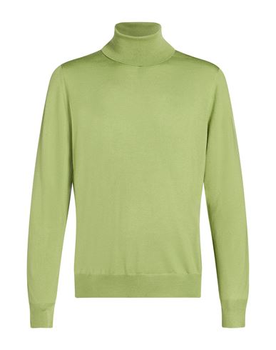 Man Turtleneck Sage green Size 44 Cashmere
