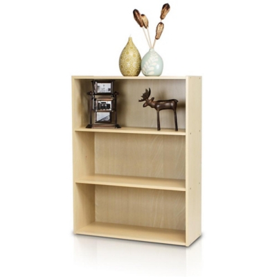 Pasir 3-Tier Open Shelf Bookcase, Beige