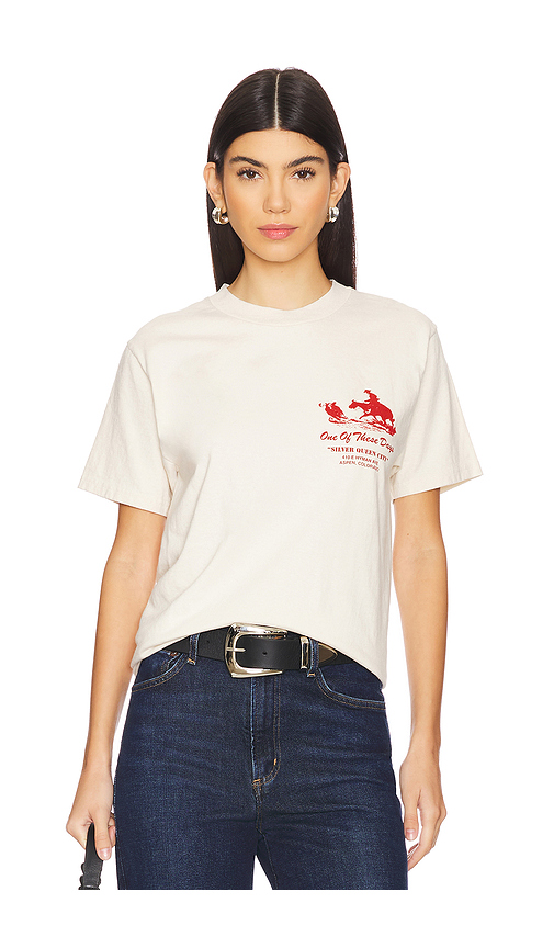 ONE OF THESE DAYS x FWRD Silver Queen City Tee in Bone - Cream.  M also in