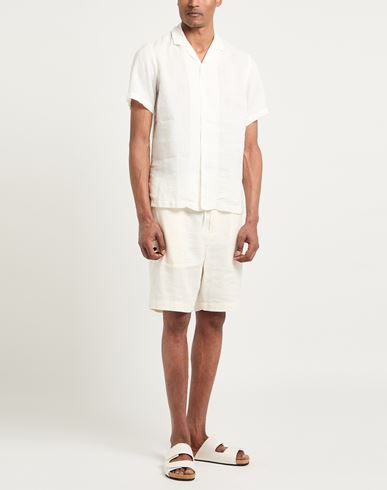 Lardini Man Shirt White Size 15 ¾ Linen