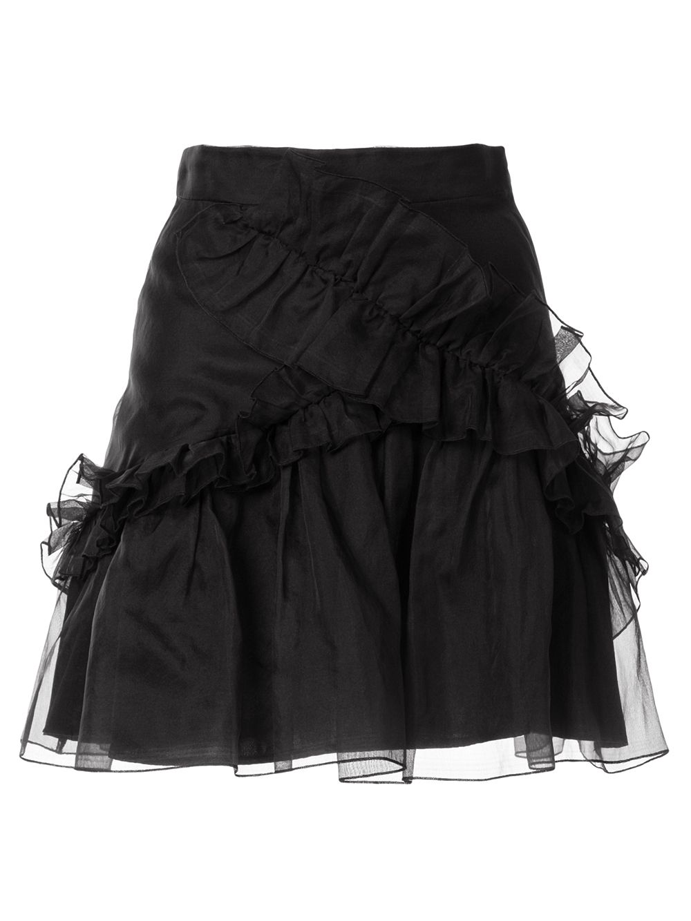 Souffle ruffle skirt - Black