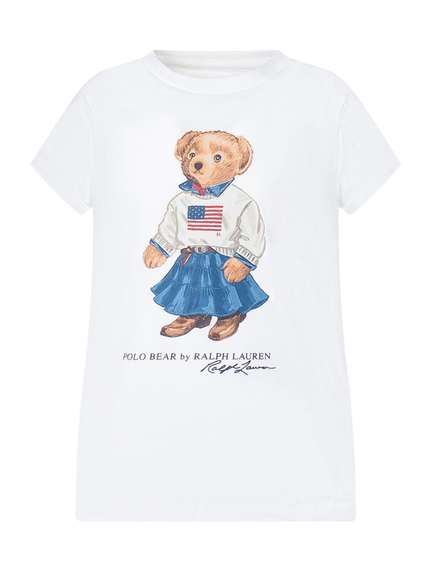 Kids White Graphic T-Shirt