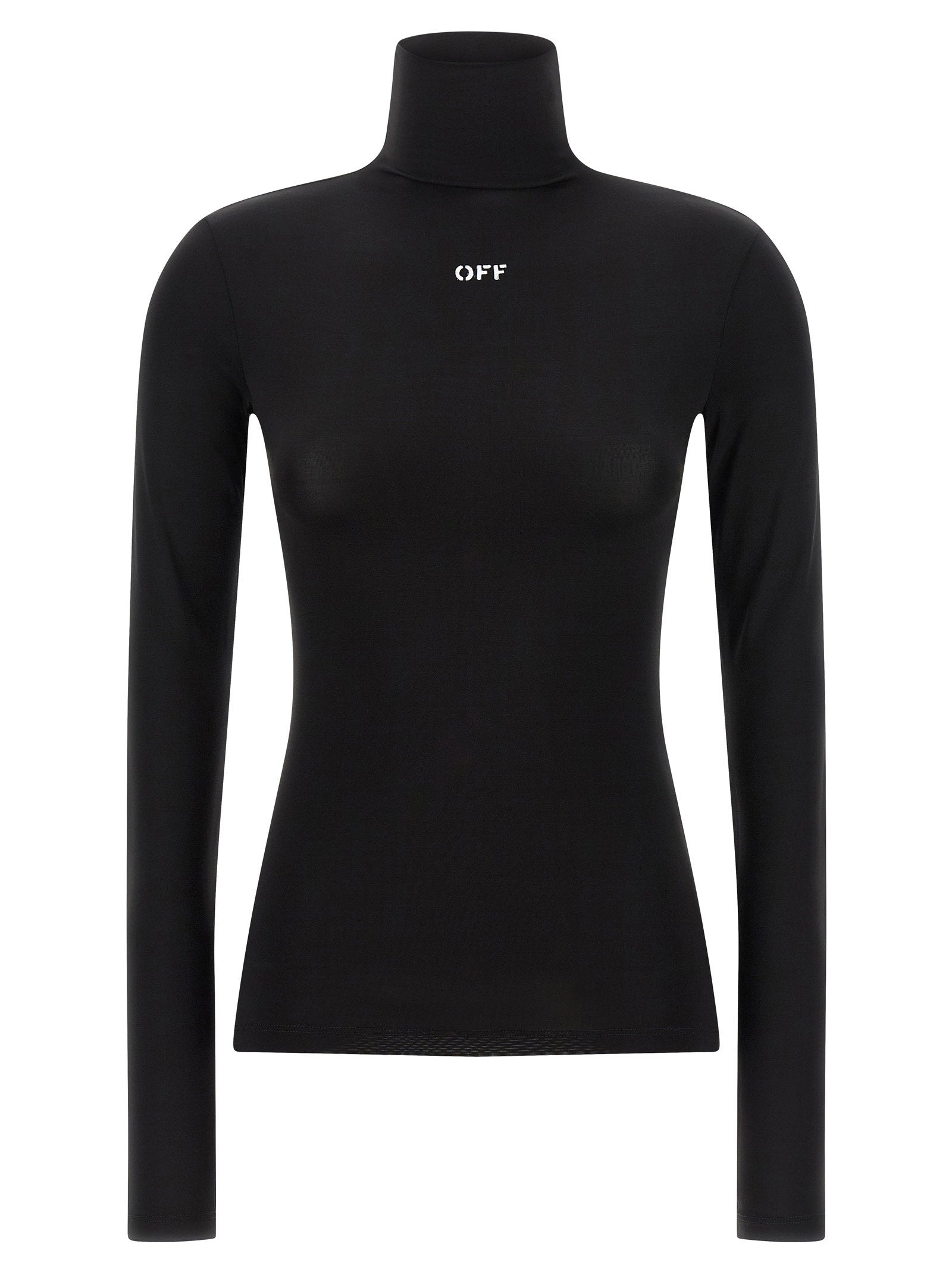 Logo-Embroidered Turtleneck — Black