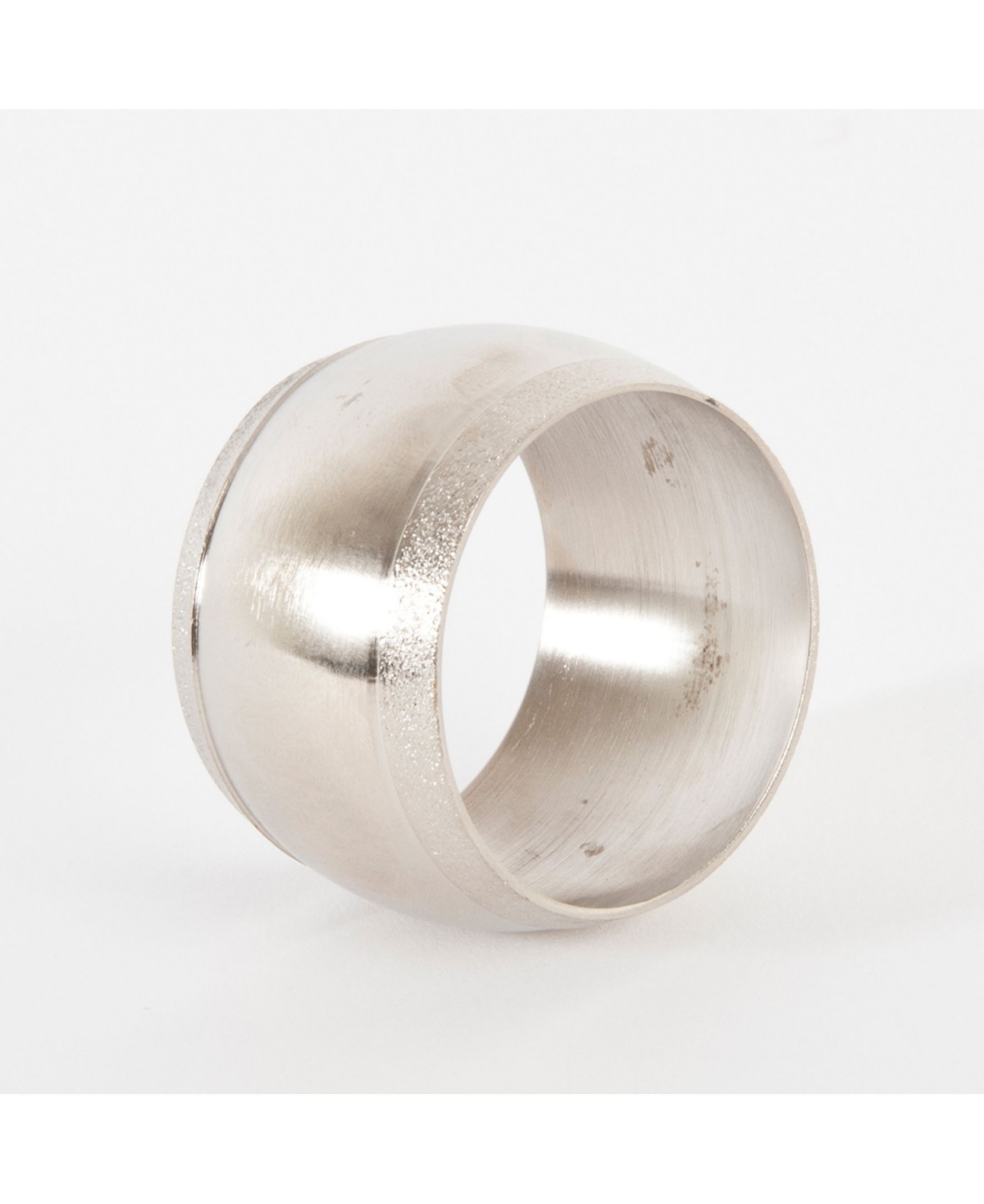 Rounded Napkin Ring, Set of 4 - Silver