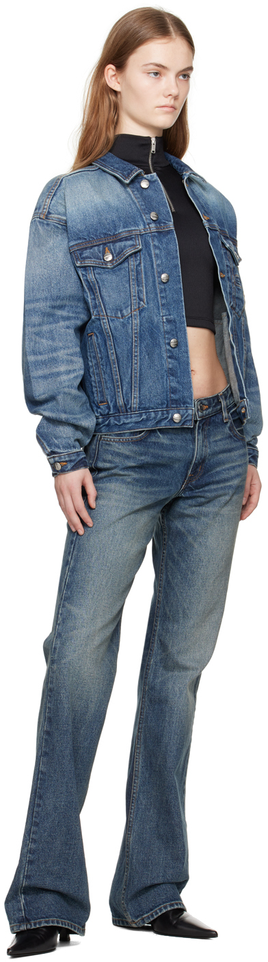 Rhude SSENSE Exclusive Blue Denim Jacket