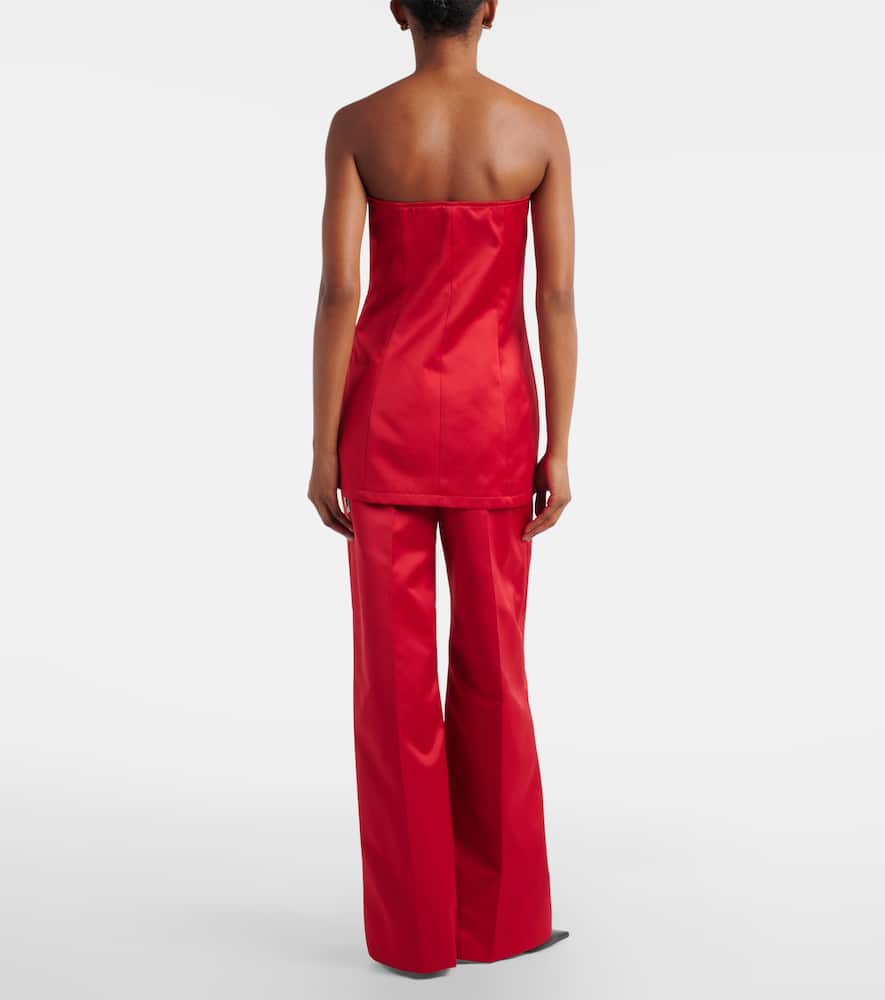 Brickell satin wide-leg pants