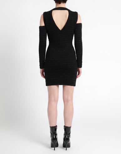 Woman Mini dress Black Size 10 Viscose, Polyester, Polyamide, Metal, PBT
