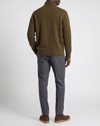 Man Turtleneck Dark green Size 44 Alpaca wool, Polyamide, Wool, Elastane