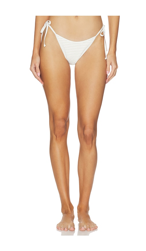 LSPACE Lurex Pucker Levy Bottom in White,Metallic Gold. - S also in XS, M