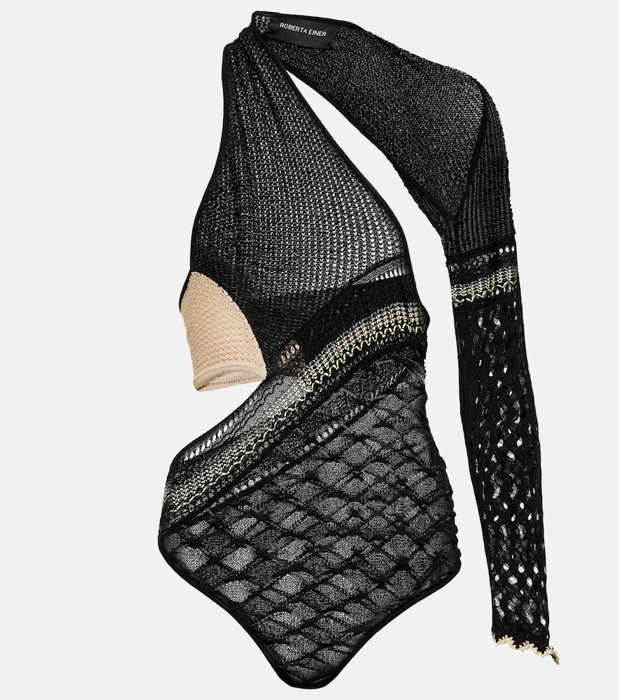 Dina asymmetric knit bodysuit