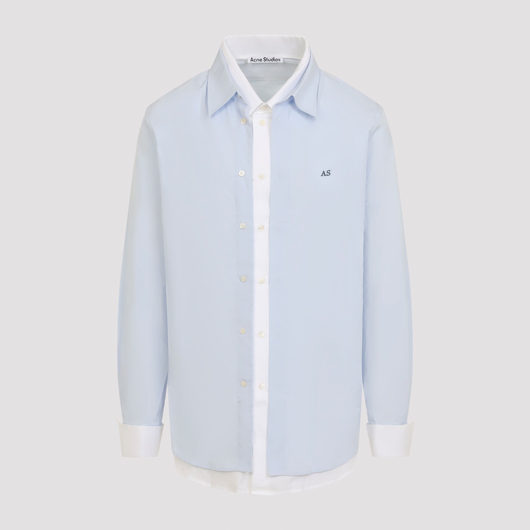 Embroidered Cotton Button-Up Shirt