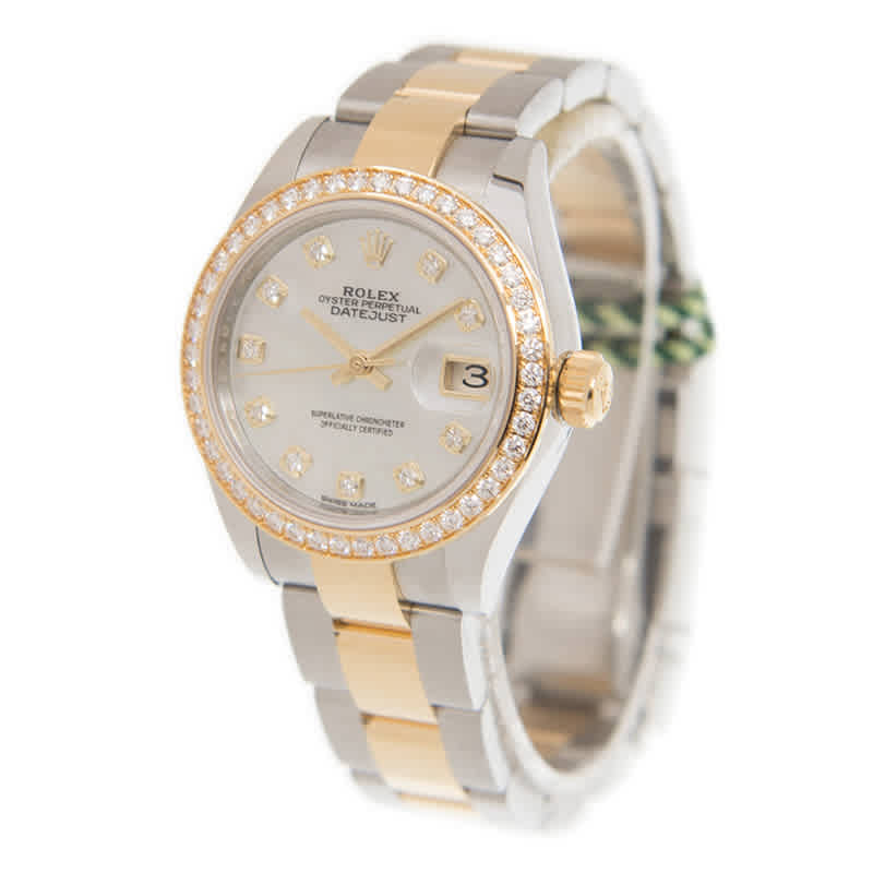 Lady Datejust Mother of Pearl Diamond Steel and 18K Yellow Gold Oyster Watch 279383MDO