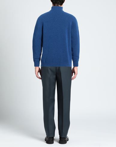 Man Turtleneck Slate blue Size XXL Merino Wool, Polyamide, Elastane