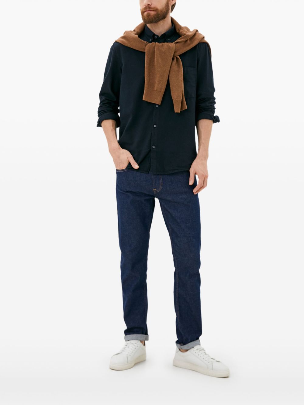 Long-sleeve button-up shirt - Blue