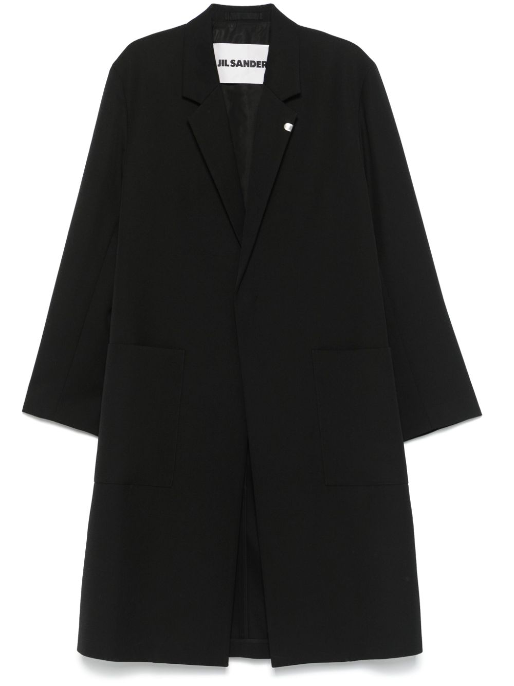 Single-breasted wool coat - Blue