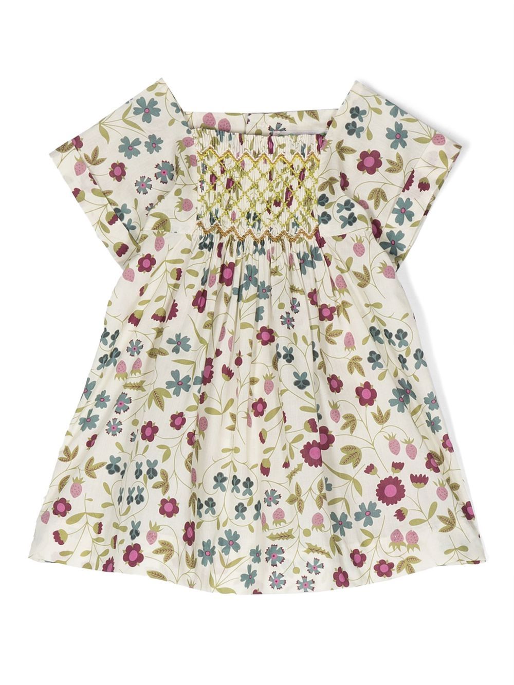 Pais floral-print smock dress - Neutrals