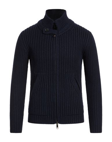 Man Cardigan Navy Size S Merino Wool, Polyamide
