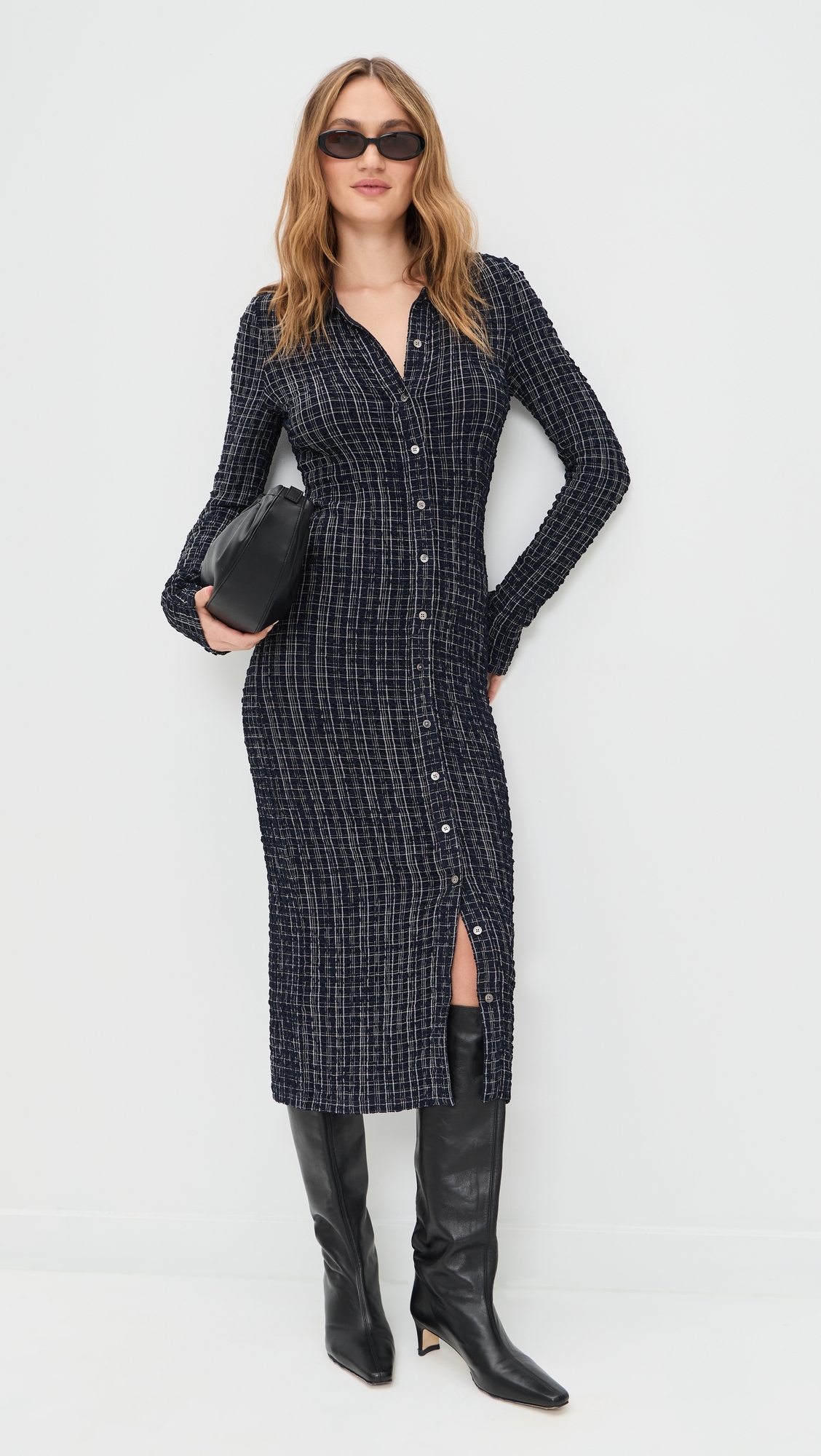 Barrett Dress Navy/White Multi