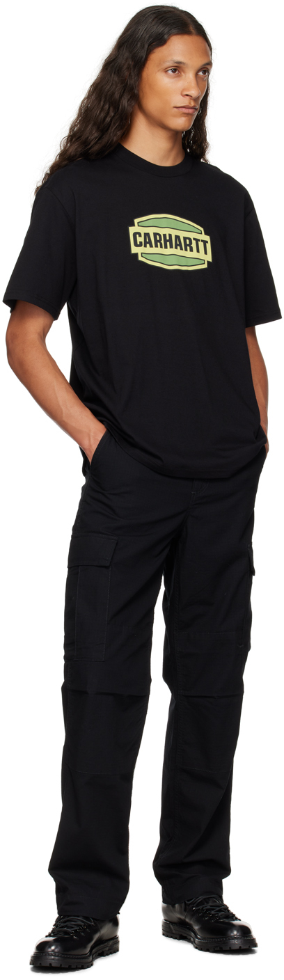 Carhartt Work In Progress Black Press Script T-Shirt